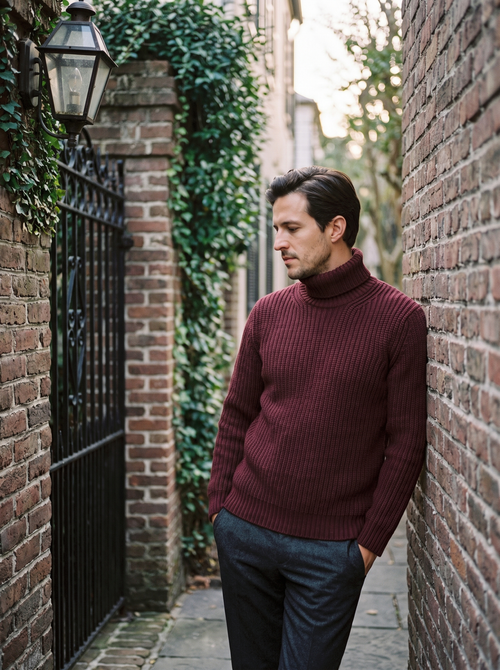 Gideon Roll-Neck Knit - front