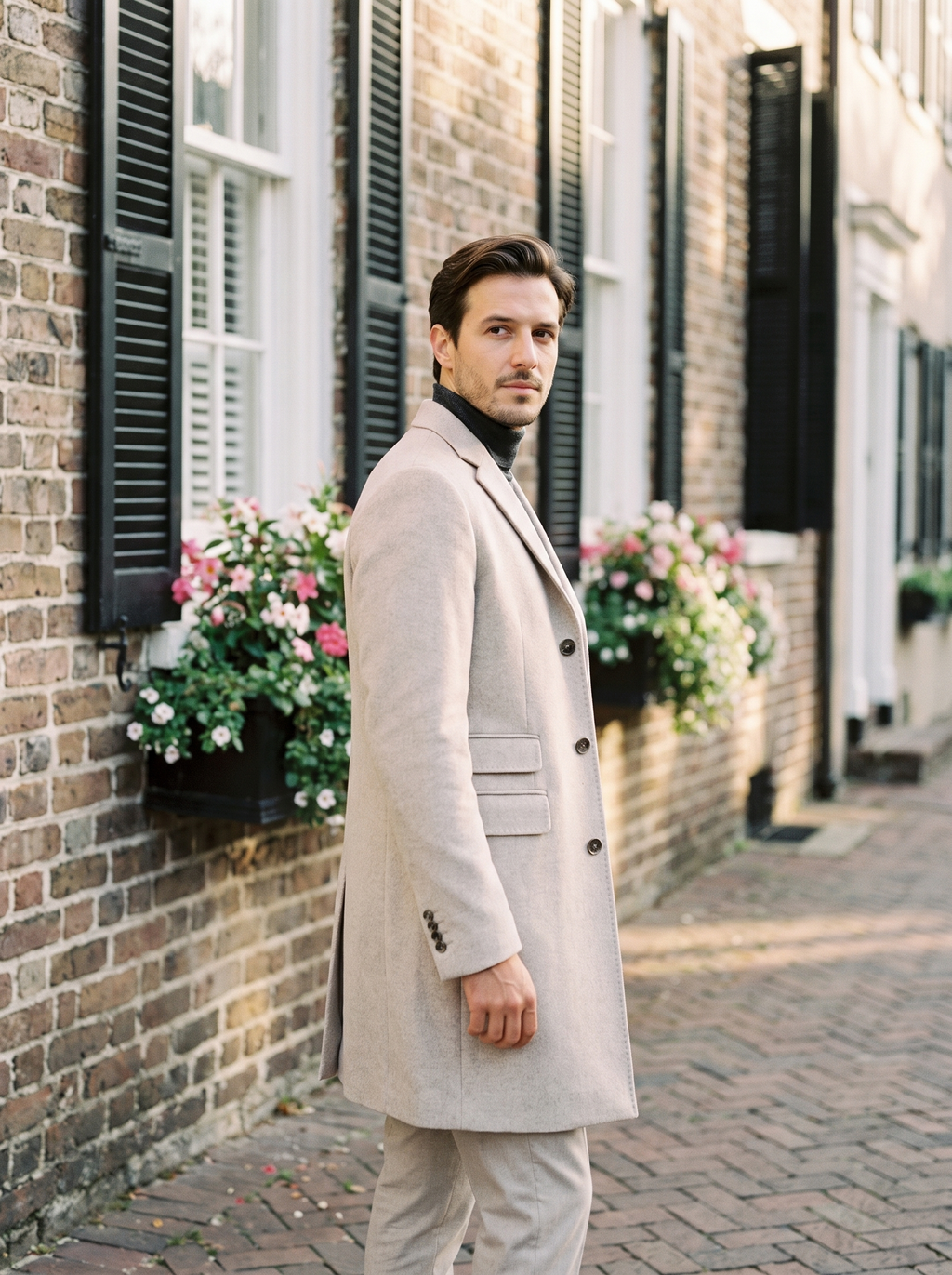Winslow Wool Overcoat - stone