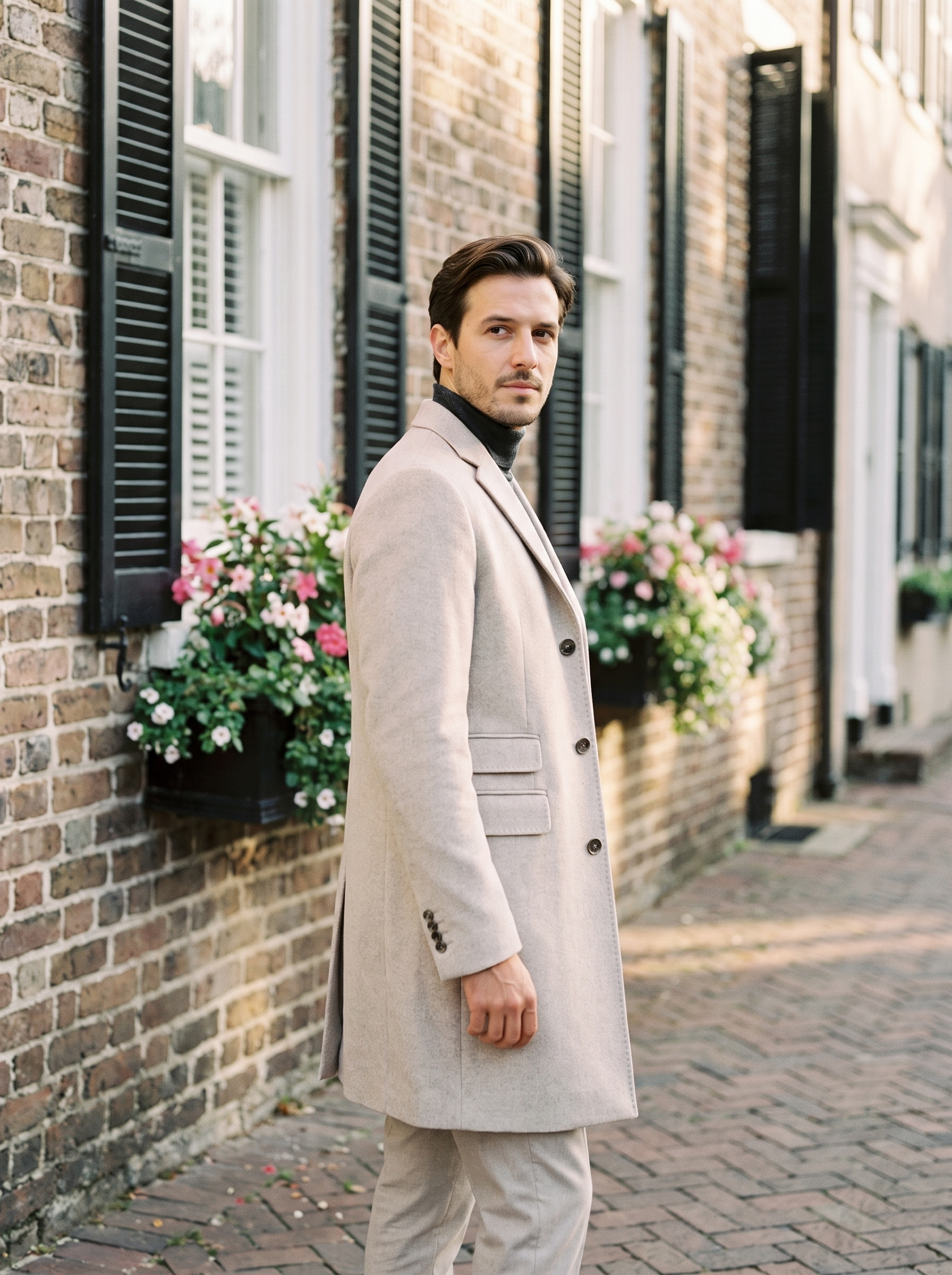Winslow Wool Overcoat - stone