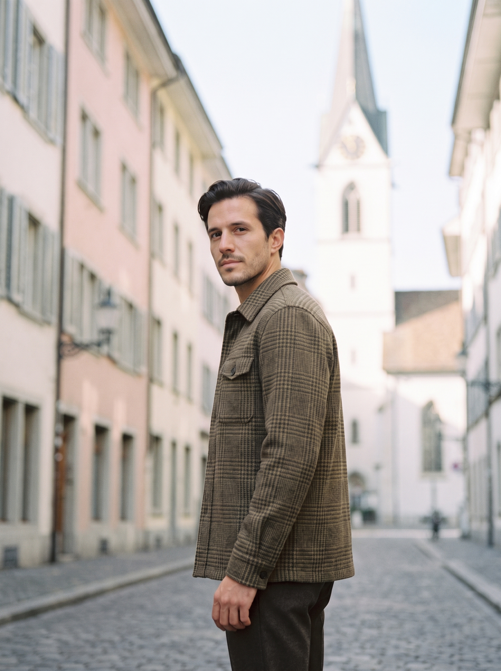 Alder Wool Overshirt - check