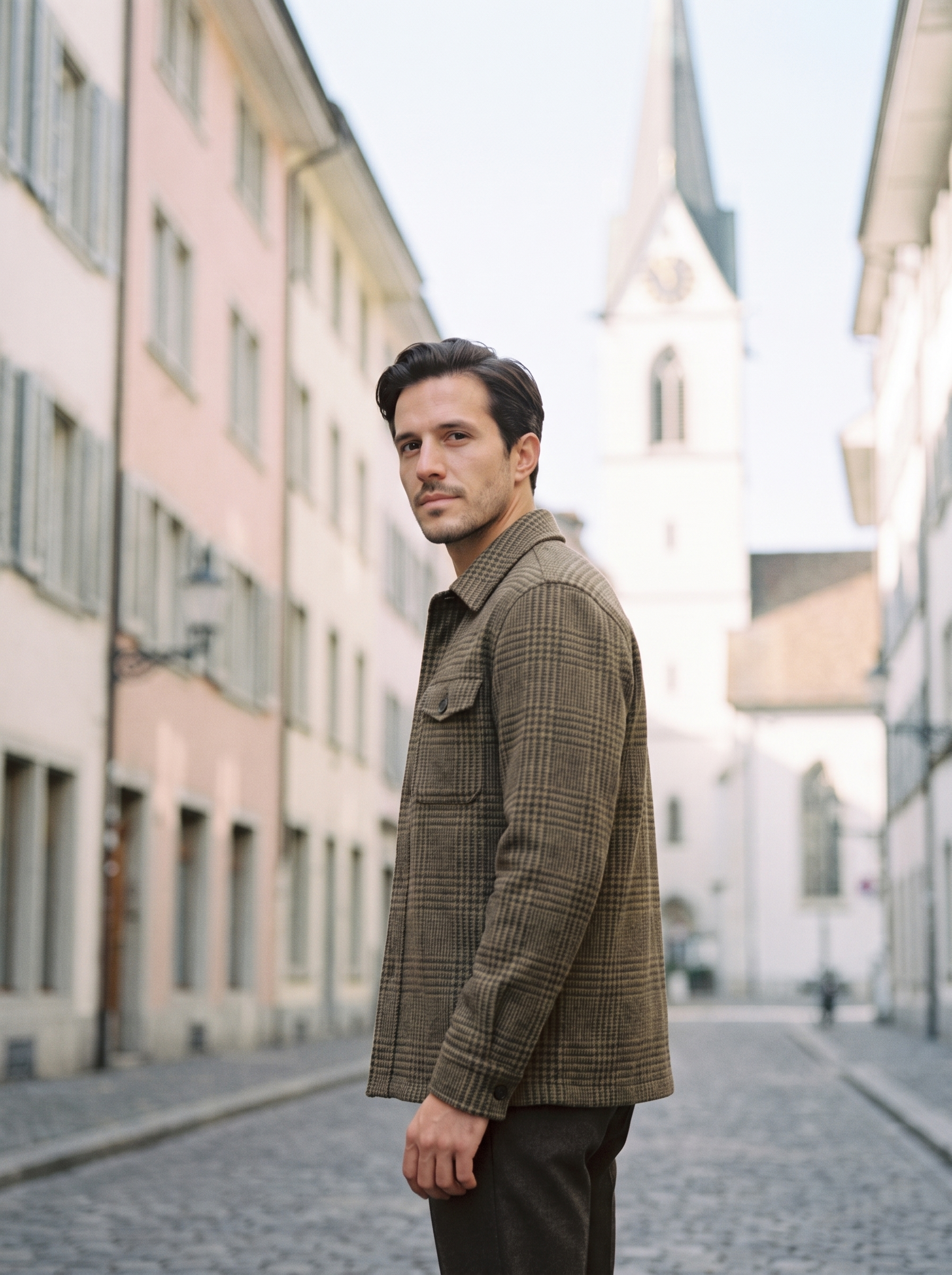 Alder Wool Overshirt - check