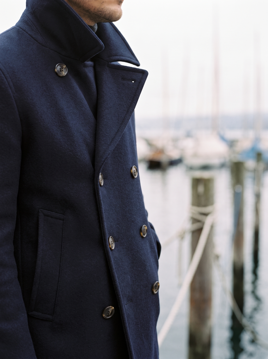 Marsden Wool Peacoat - detail