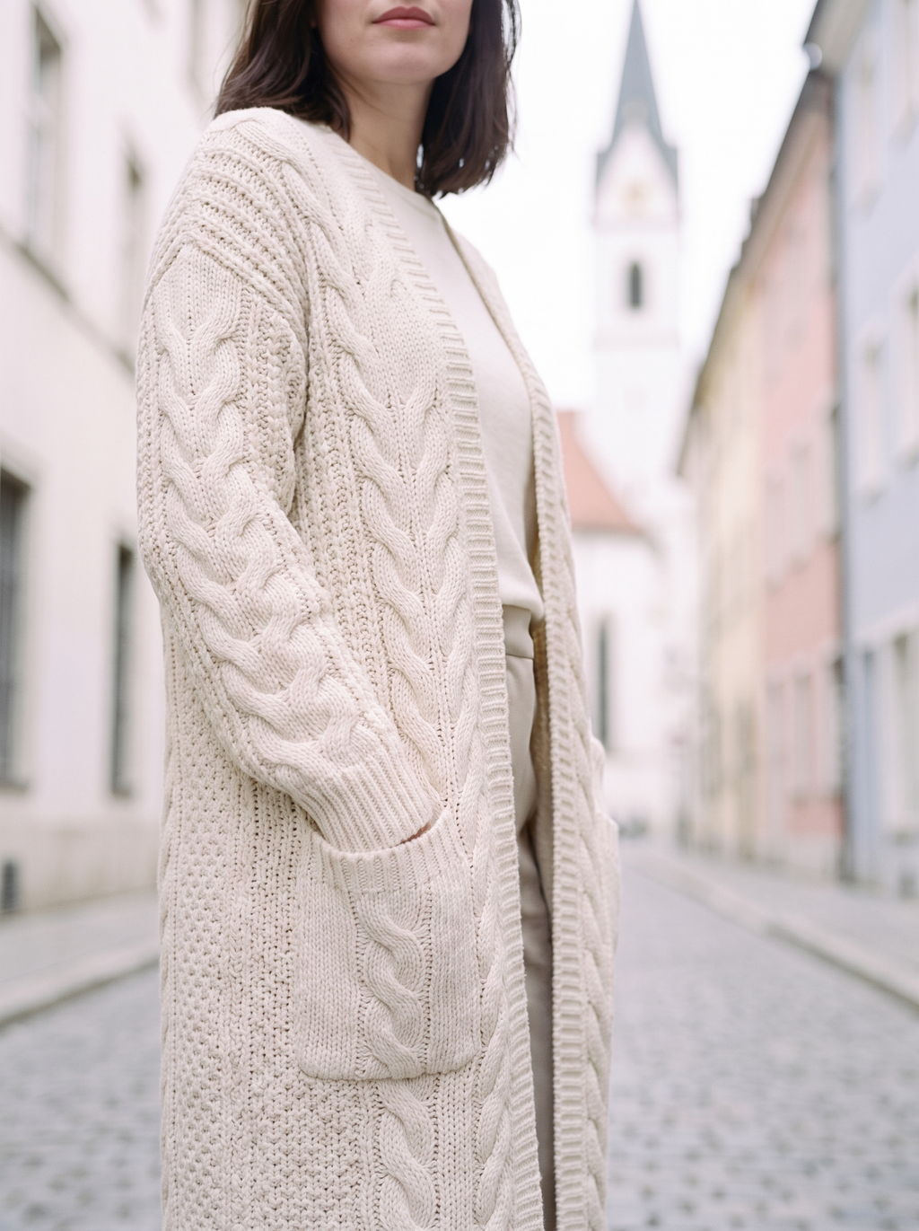 Iris Longline Cardigan - detail