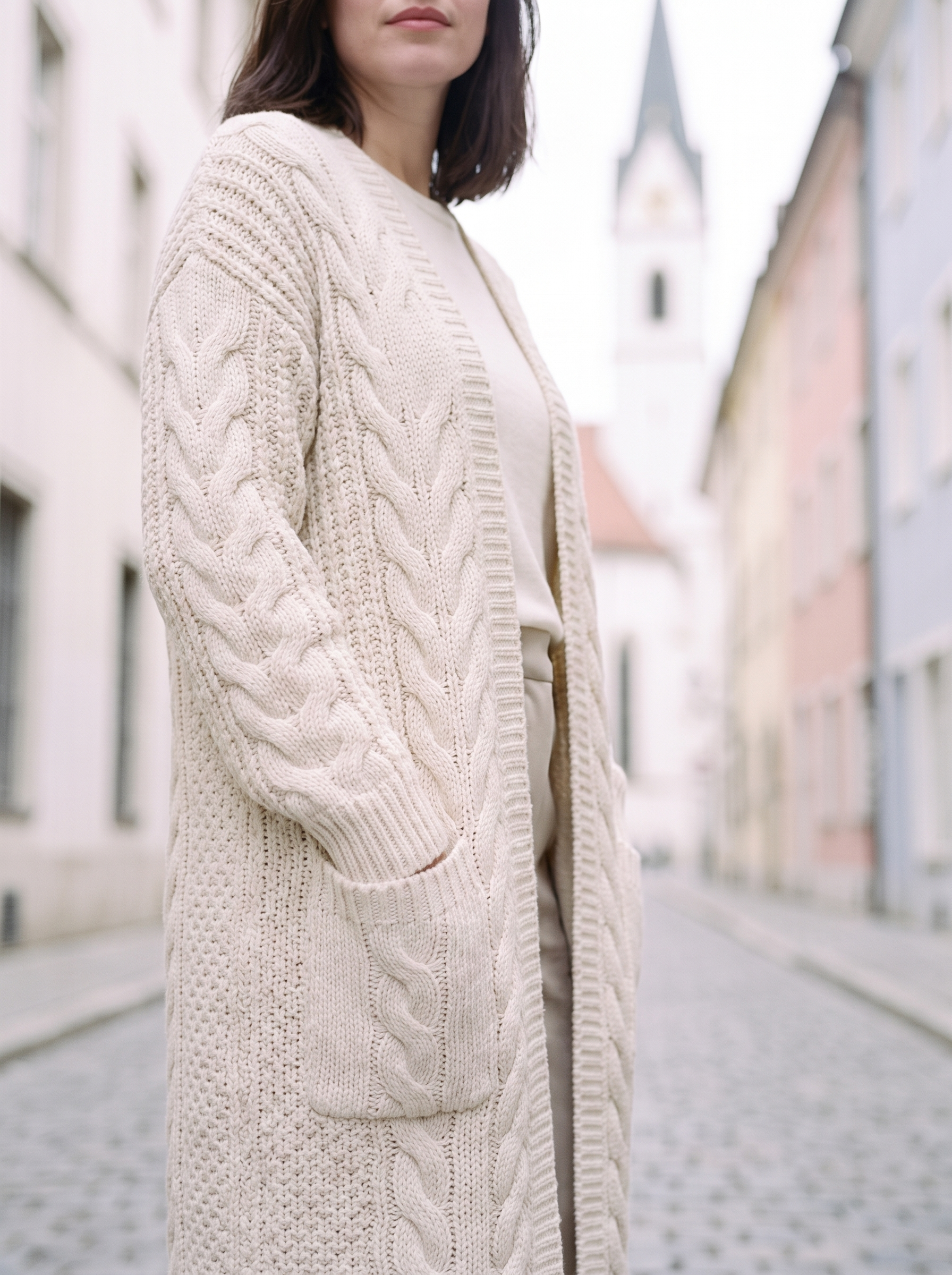 Iris Longline Cardigan - detail