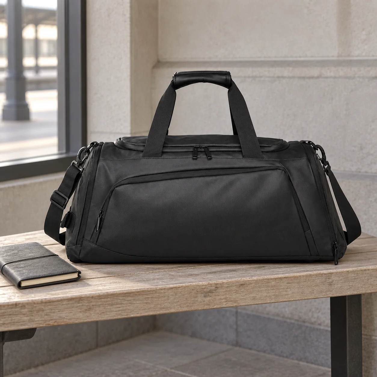 Hugo Weekender Bag: in use; props not included
