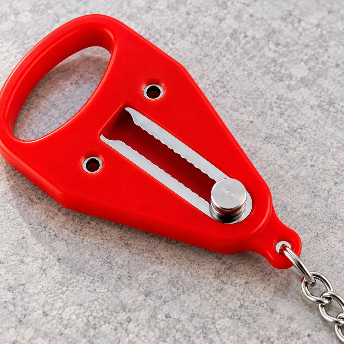 portable door latch — detail view. Props excluded.