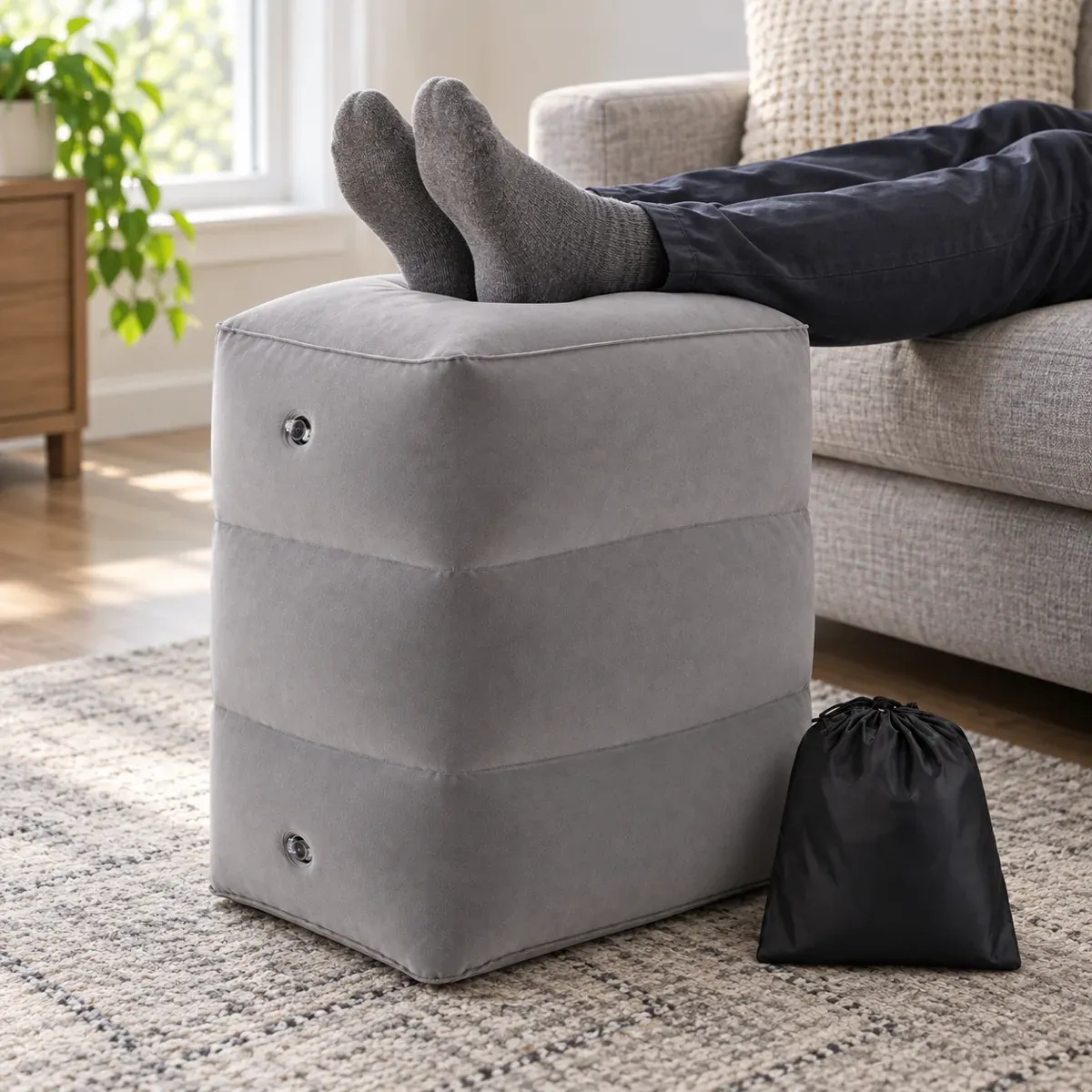 Inflatable Travel Footrest